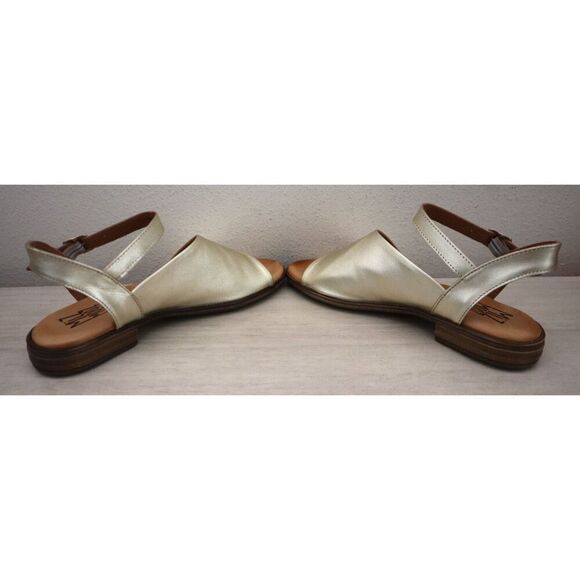 Miz Mooz Women's Sz EUR 37 US 6.5-7 Gold Delphina European Leather Sandals - Picture 6 of 10